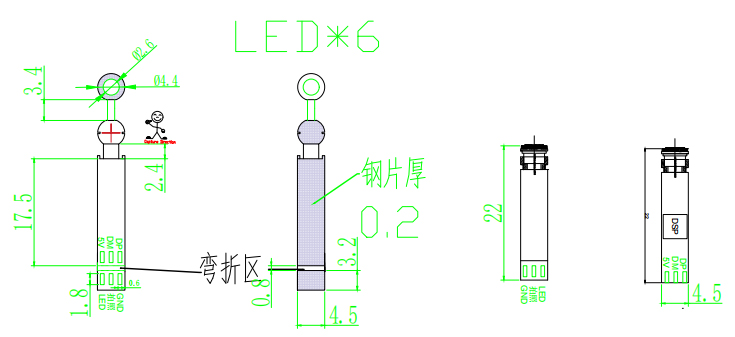 LEDライト付き内視鏡カメラモジュール