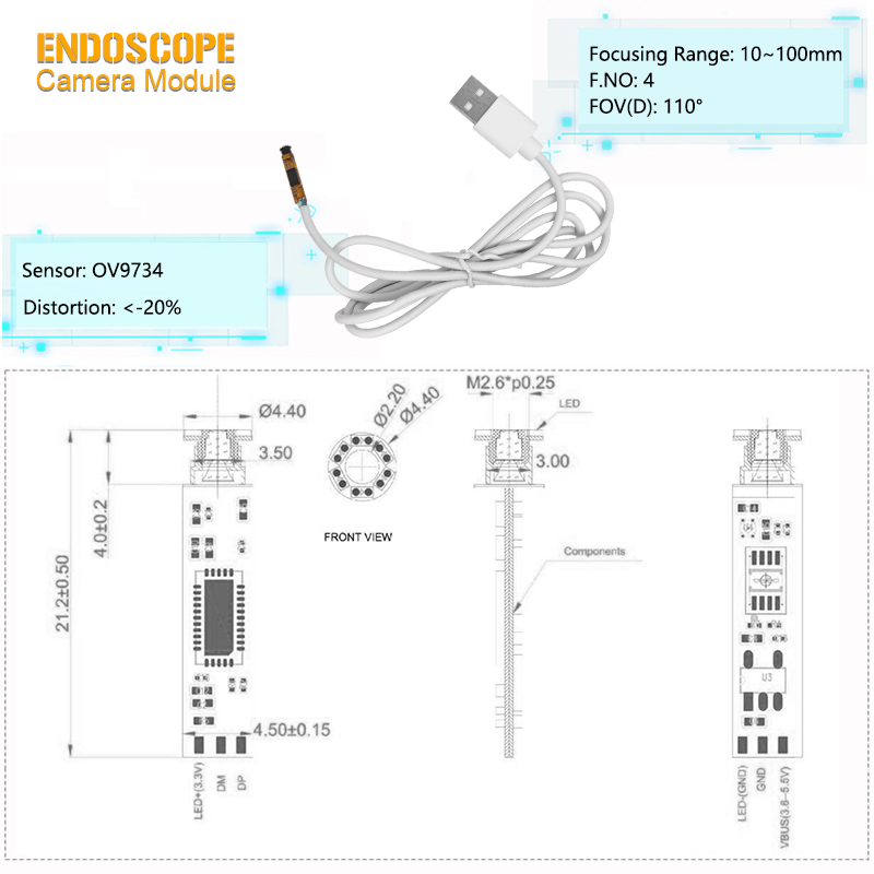 Recommandations de s&eacute;lection du module de cam&eacute;ra d'endoscope OV9734